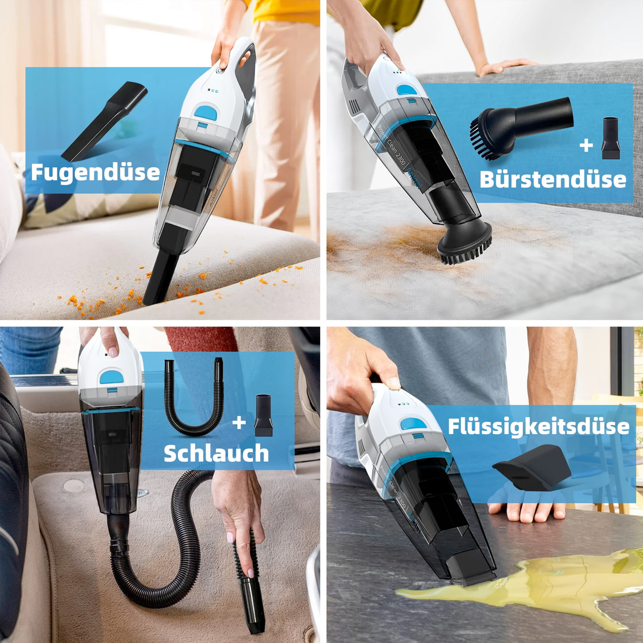 akku Handstaubsauger Handstaubsauer Power Clean von Anktel