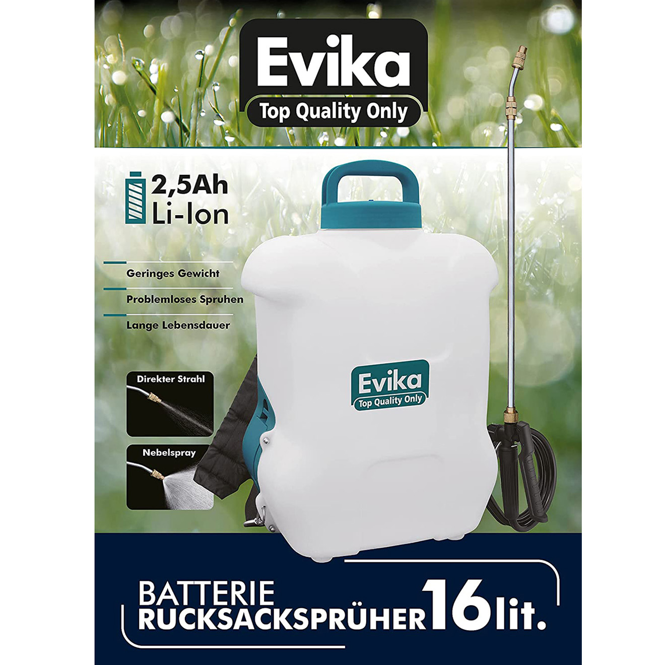 EVIKA Akku-Drucksprüher – Komfortable Pflanzenpflege mit Power EVIKA Akku-Drucksprüher – Komfortable Pflanzenpflege mit Power