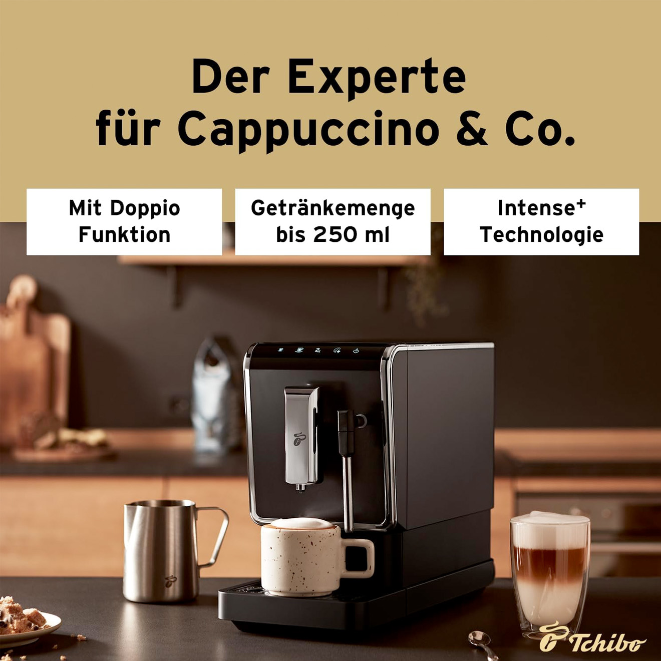 Tchibo Kaffeevollautomat Esperto Latte mit Milchaufschäumfunktion Tchibo Kaffeevollautomat Esperto Latte mit Milchaufschäumfunktion